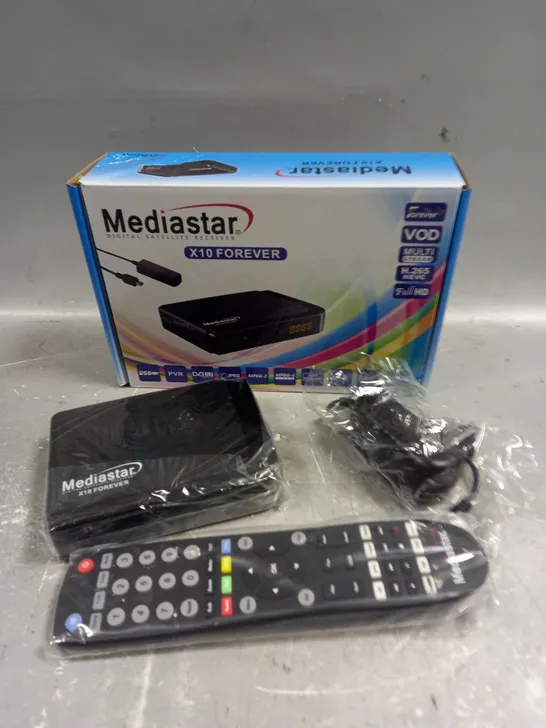 BOXED MEDIASTAR X10 FOREVER DIGITAL SATELLITE RECEIVER 