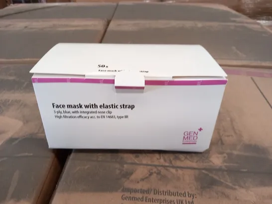 PALLET OF APPROXIMATELY 36000 FACE MASKS WITH ELASTIC STRAP