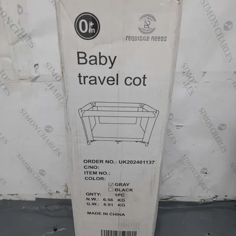 BOXED REQUISITE NEEDS BABY TRAVEL COT