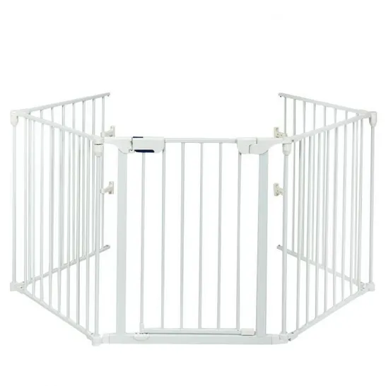 BOXED 5 PANEL BABY SAFETY PLAYPEN FIREPLACE BARRIER GATE ROOM DIVIDER - WHITE (1 BOX)