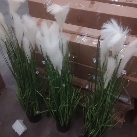 THREE BOXED LED PAMPASS GRASS ARTIFICIAL PLANTS