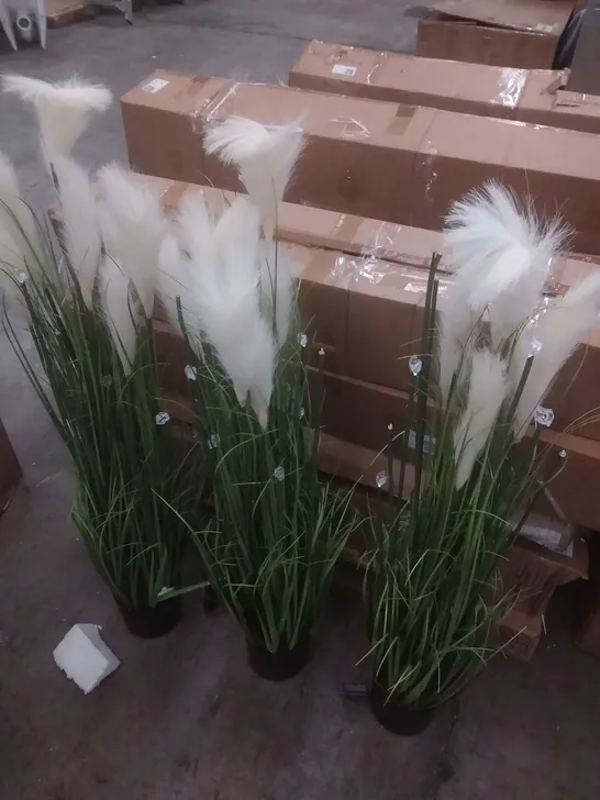 THREE BOXED LED PAMPASS GRASS ARTIFICIAL PLANTS