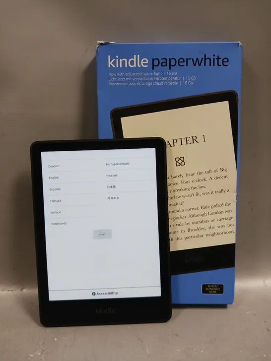 BOXED AMAZON KINDLE PAPERWHITE E-READER 