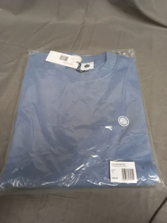 SEALED PRETTY GREEN STANDARDS CREW SWEAT IN BLUE - XL