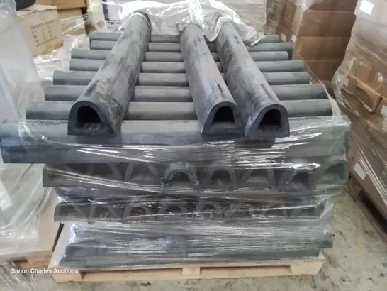 PALLET OF APPROXIMATELY 59 BLACK RUBBER BUMPERS