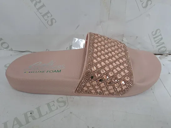 SKECHERS POP UPS SLIDE SANDAL IN ROSE GOLD COLOUR - SIZE UK 3