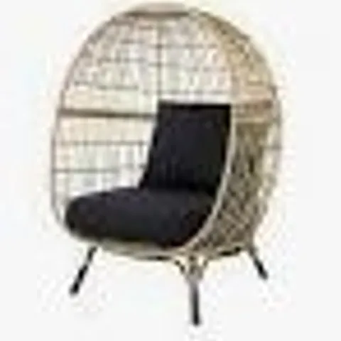 BOXED APOLIMA EGG CHAIR WITH RATTAN EFFECT