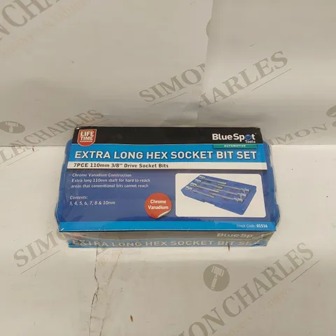 BOXED BRAND NEW BLUESPOT TOOLS CHROME VANADIUM EXTRA LONG HEX SOCKET BIT SET 
