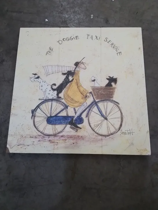 THE DOGGIE TAXI SERVICE BY SAM TOFT (NO FRAME PAINTING)