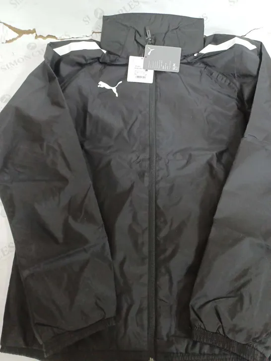 PUMA BLACK ZIP UP JACKET - EU MEDIUM