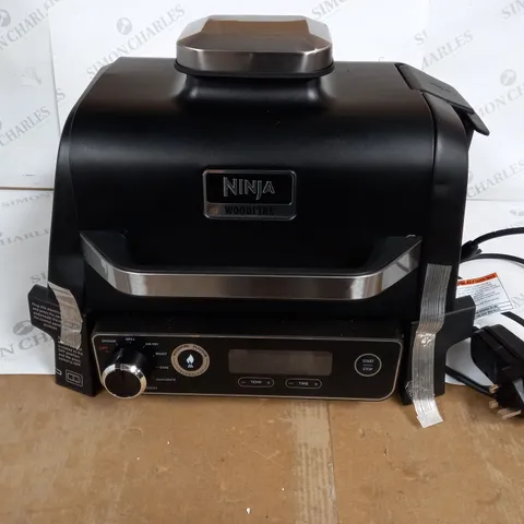 BOXED NINJA WOODFIRE ELECTRIC BBQ GRILL & SMOKER WITH AIR FRY FUNCTION OG701UKQ