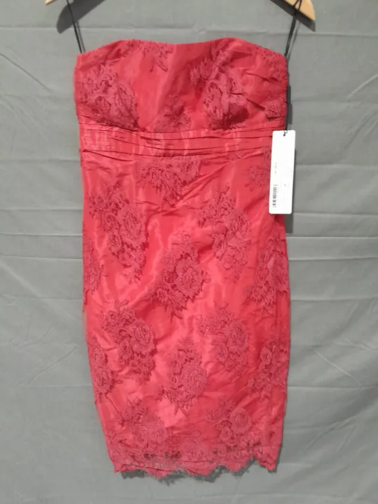 LINEA RAFFAELLI RED LACE DRESS - 38