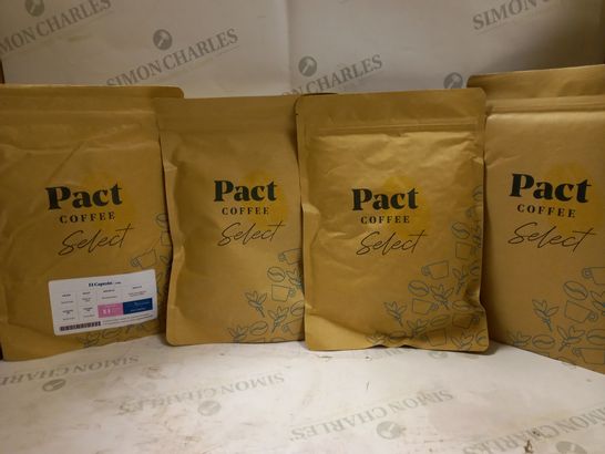LOT OF 4 ASSORTED PACT COFFEE PACKS 