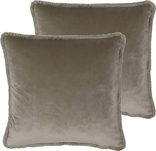 DESIGNER FREYA CUSHION WITH FILLING COLOUR: TAUPE