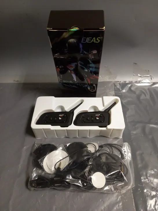 EJEAS V6 PRO MOTORCYCLE HELMET BLUETOOTH INTERCOM HEADSET 2PACK