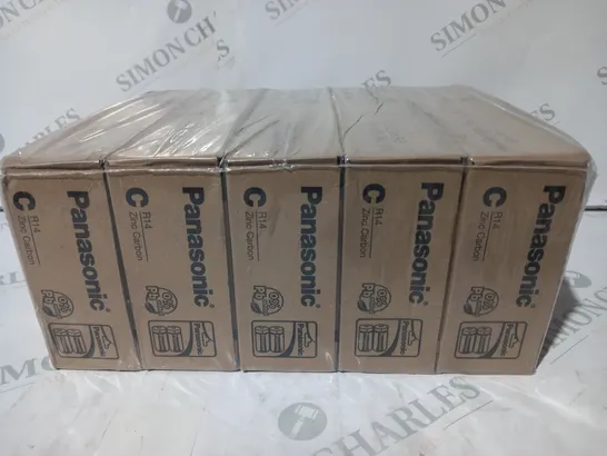 APPROXIMATELY 5 PACKS OF PANASONIC R14 ZINC CARBON BATTERIES (24 PER PACK)