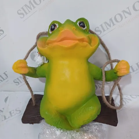 BOXED UNBRANDED DECORATIVE FROG ON A SWING