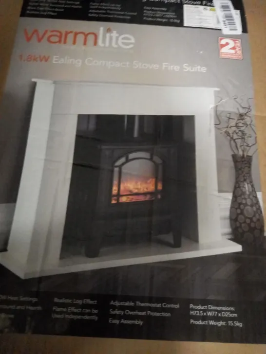 WARMLITE WL45037W EALING ELECTRIC FIREPLACE SUITE [COLLECTION ONLY]