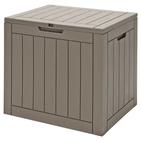 BOXED COSTWAY 30 GALLON DECK BOX STORAGE CONTAINER SEATING TOOLS ORGANIZATION DELIVERIES - COFFEE