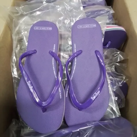 BOX CONTAINING 20 PAIRS OF MEXICO BANDHAS FLIPFLOP/SANDLES SIZE 5UK