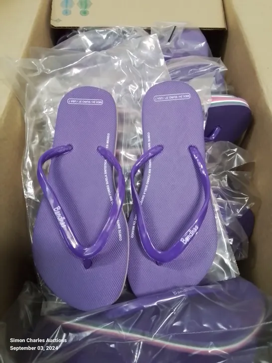 BOX CONTAINING 20 PAIRS OF MEXICO BANDHAS FLIPFLOP/SANDLES SIZE 5UK