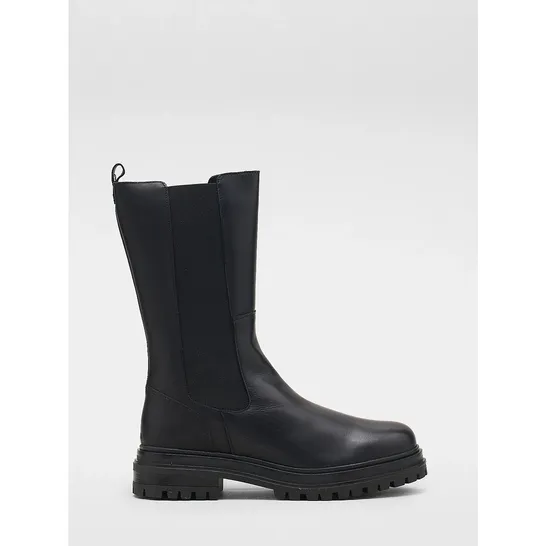 MODA IN PELLE GIELLA CALF BOOT- BLACK SIZE 6