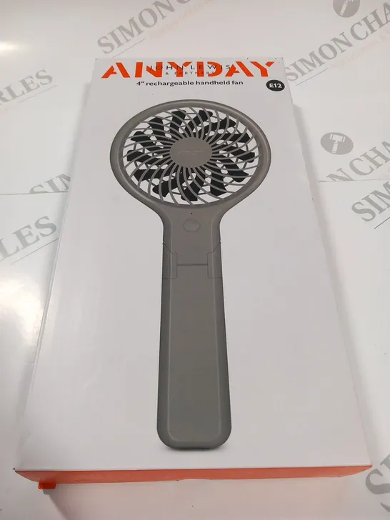 BOXED JOHN LEWIS ANYDAY 4" RECHARGEABLE HANDHELD FAN