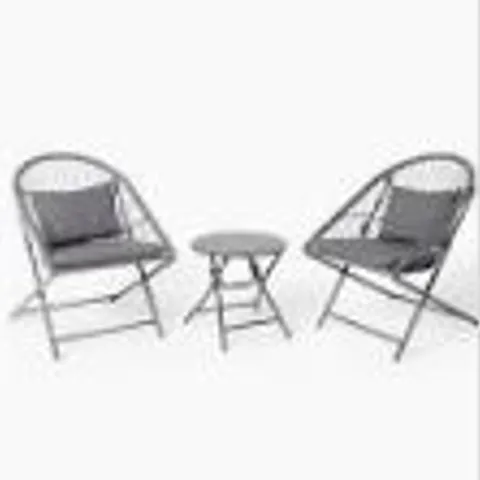 INNOVATORS HOLLY COLLAPSIBLE 3-PIECE RATTAN FOLDING BISTRO SET