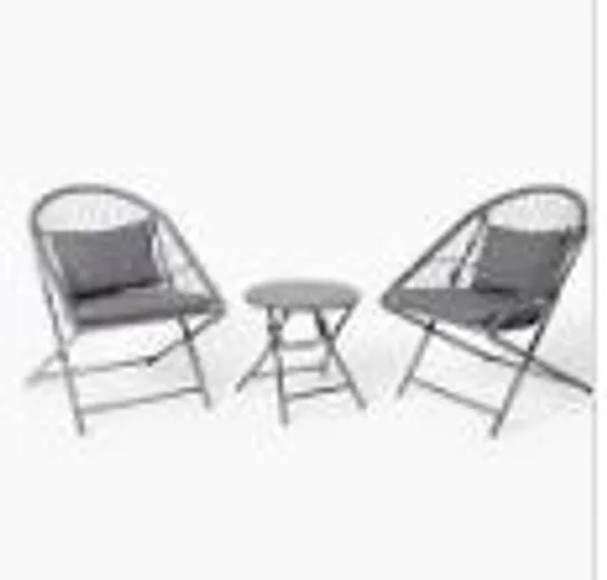 INNOVATORS HOLLY COLLAPSIBLE 3-PIECE RATTAN FOLDING BISTRO SET