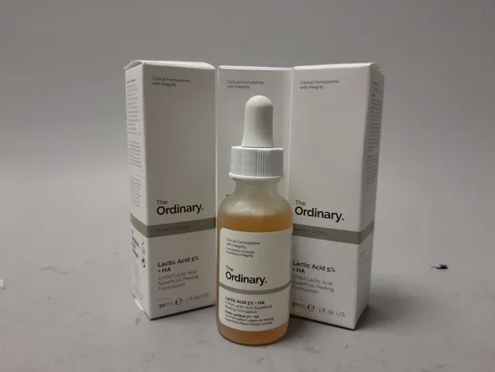 3 BOXED THE ORDINARY LACTIC ACID 5% + HA FORMULATION (3 x 30ml)