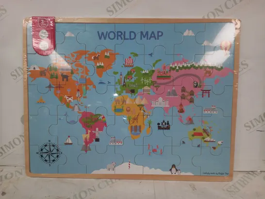 BIGJIGS TOYS WOODEN WORLD MAP PUZZLE