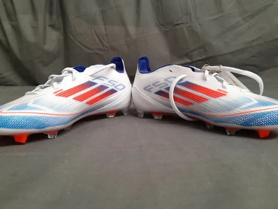 BOXED PAIR OF ADIDAS F50 PRO FG J BOOTS SIZE UK 1