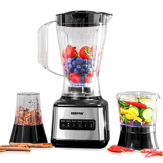 BOXED 500W 3 IN1 STAINLESS STEEL STAND BLENDER