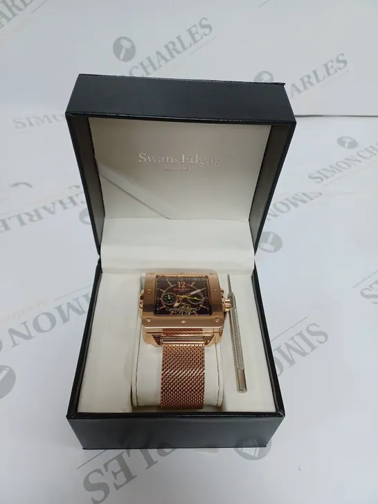 SWAN & EDGAR GENTILITY ROSE AUTOMATIC WATER RESISTANT 3ATM ROSE GOLD