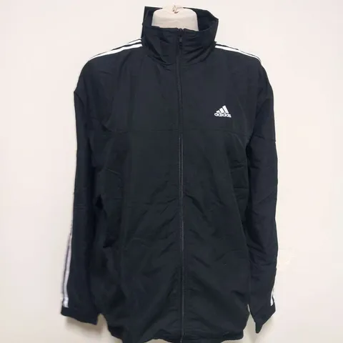 ADIDAS BLACK TRACKSUIT JACKET SIZE L