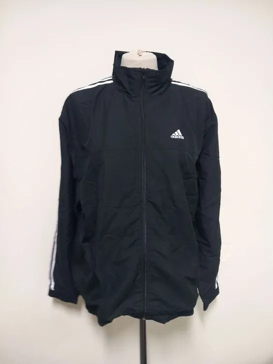 ADIDAS BLACK TRACKSUIT JACKET SIZE L