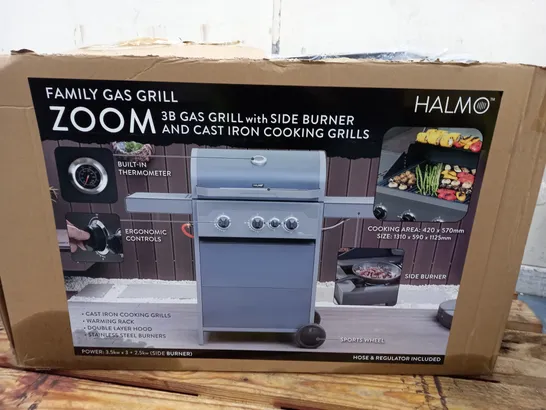 HALMO ZOOM FAMILY GAS GRILL WITH SIZE BURNER - COLLECTION ONLY 