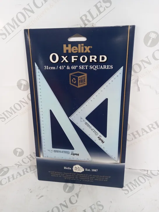 BOXED HELIX OXFORD SET SQUARE PAIR 