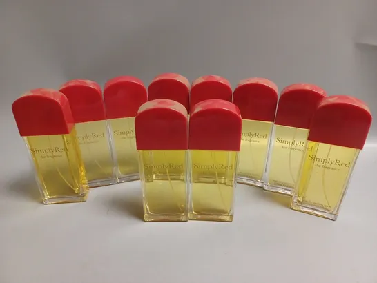 APPROXIMATELY 10 SIMPL RED THE FRAGRANCE EAU DE PARFUM SPRAY (10 x 100ml)