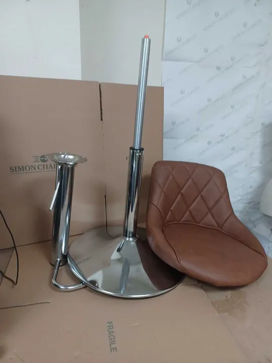 DIAMOND STICH FAUX LEATHER BAR STOOL 