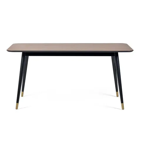 BOXED CHARO 160CM DINING TABLE - WALNUT & BLACK (1 BOX)