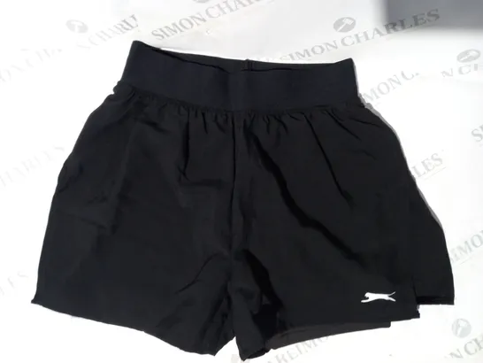 SLAZENGER 2-IN-1 SHORTS IN BLACK SIZE 8