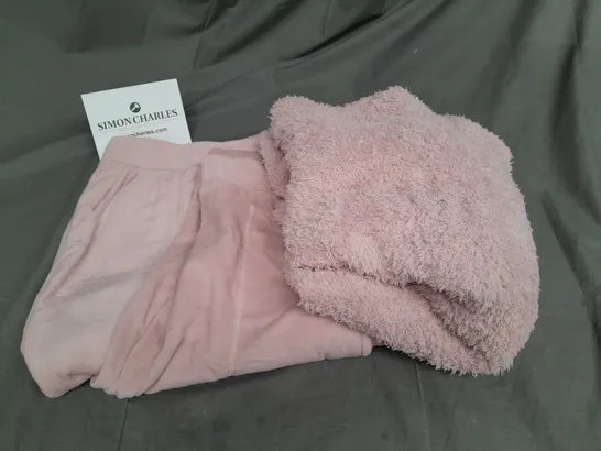 CAROLE HOCKMAN LADIES PINK FLECCE LOUNGWEAR SIZE XXL