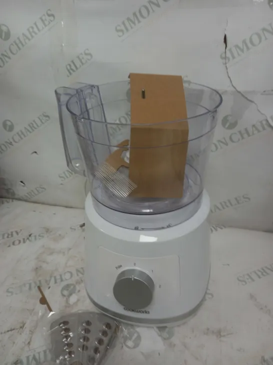 BOXED COOKWORKS WHITE FOOD PROCESSOR 