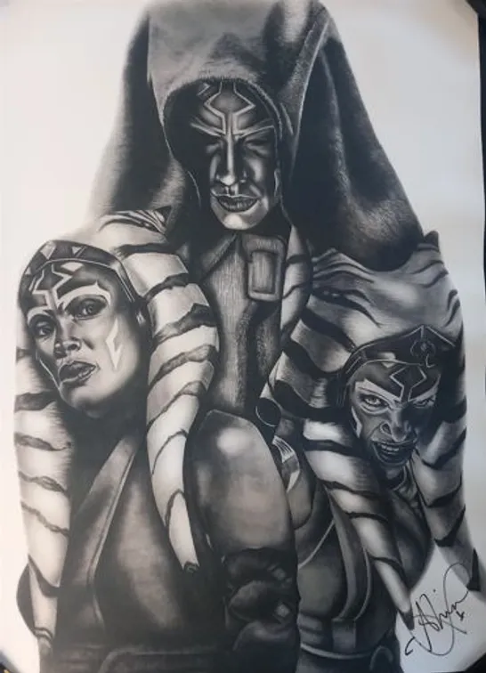 AHSOKA TANO MANDALORIAN SIGNED PRINT 