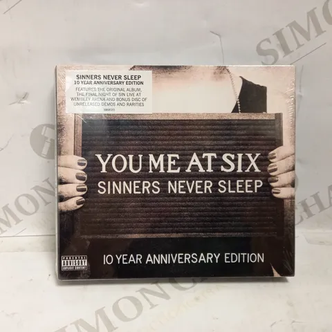 SEALED YOU ME AT SIX SINNERS NEVER SLEEP 10 YEAR ANNIVERSARY EDITION CD