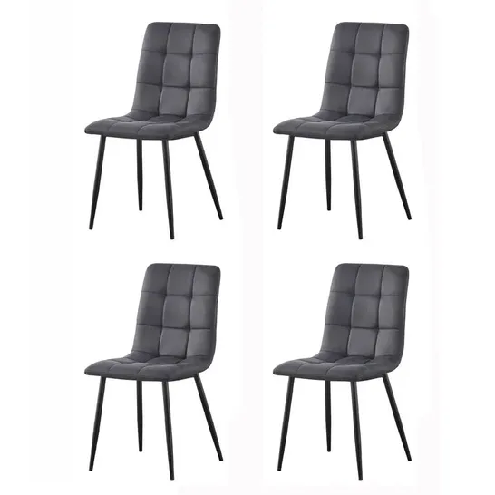 ALIAUNA UPHOLSTERED SIDE CHAIR - DARK GREY