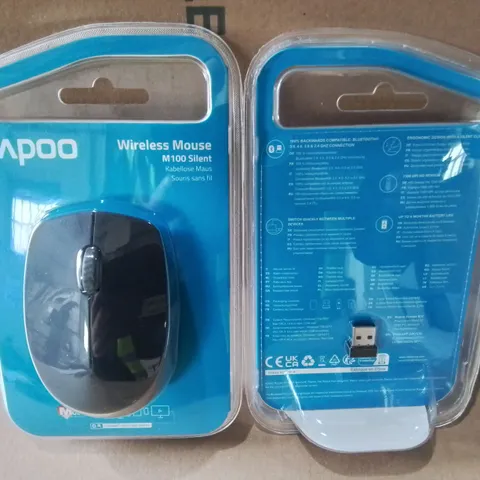 LOT OF 12 BRAND NEW RAPOO M100 SILENT WIRELESS MOUSES