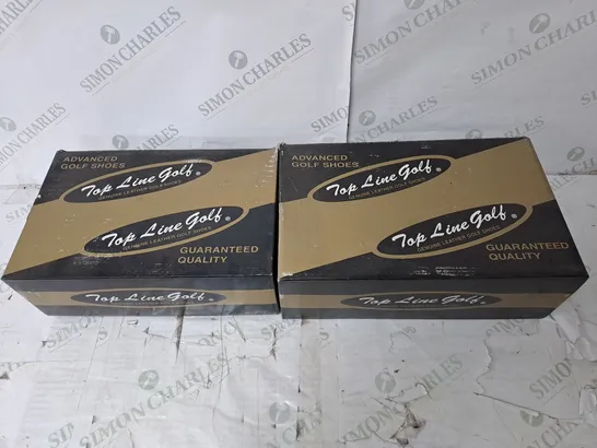 APPROXIMATELY 12 PAIRS  OF BOXED TOP LINE GOLF GENUINE LEATHER GOLF SHOES