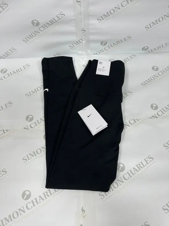 NIKE ONE TIGHT FIT HIGH RISE TRAINING LEGGINGS IN BLACK SIZE XS